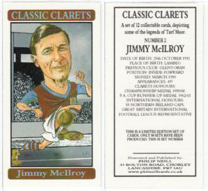 Burnley Fc - Jimmy Mcilroy Card